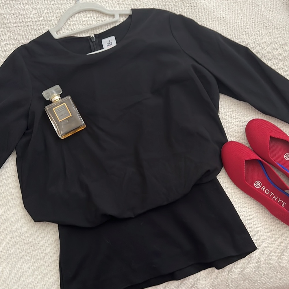 {cabi} Black Peplum Blouse